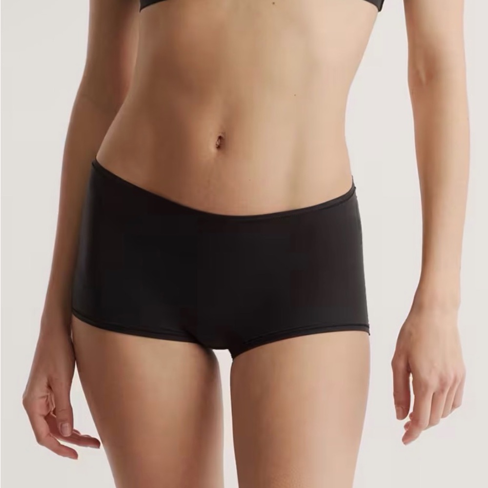 New Quince Women's Second Skin Boyshort Underwear sz M Black 6-Pack